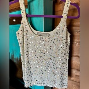 DOUBLE D RANCH SEQUIN KNIT TANK TOP, size XS